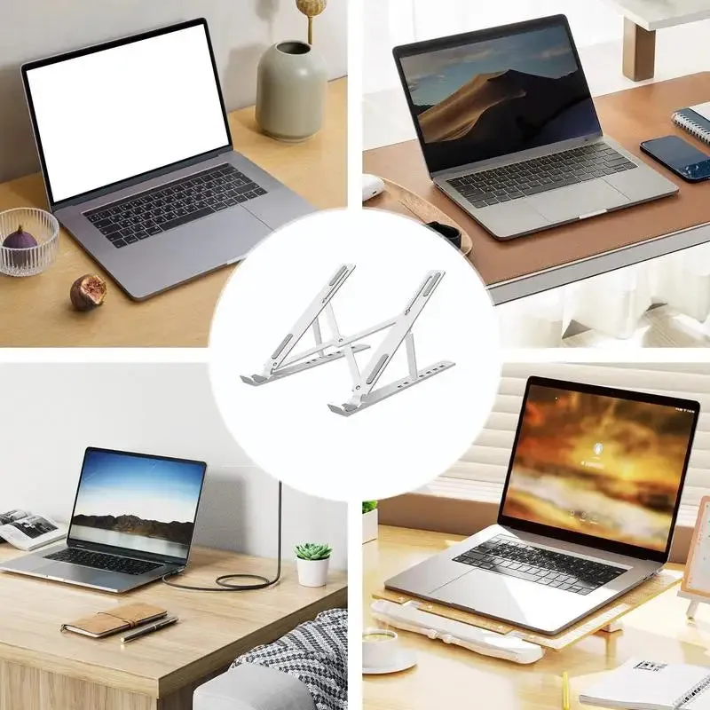 Portable Laptop Stand Foldable ABS Notebook Stand Support Height Adjustable Laptop Riser Holder for Macbook Computer Accessories