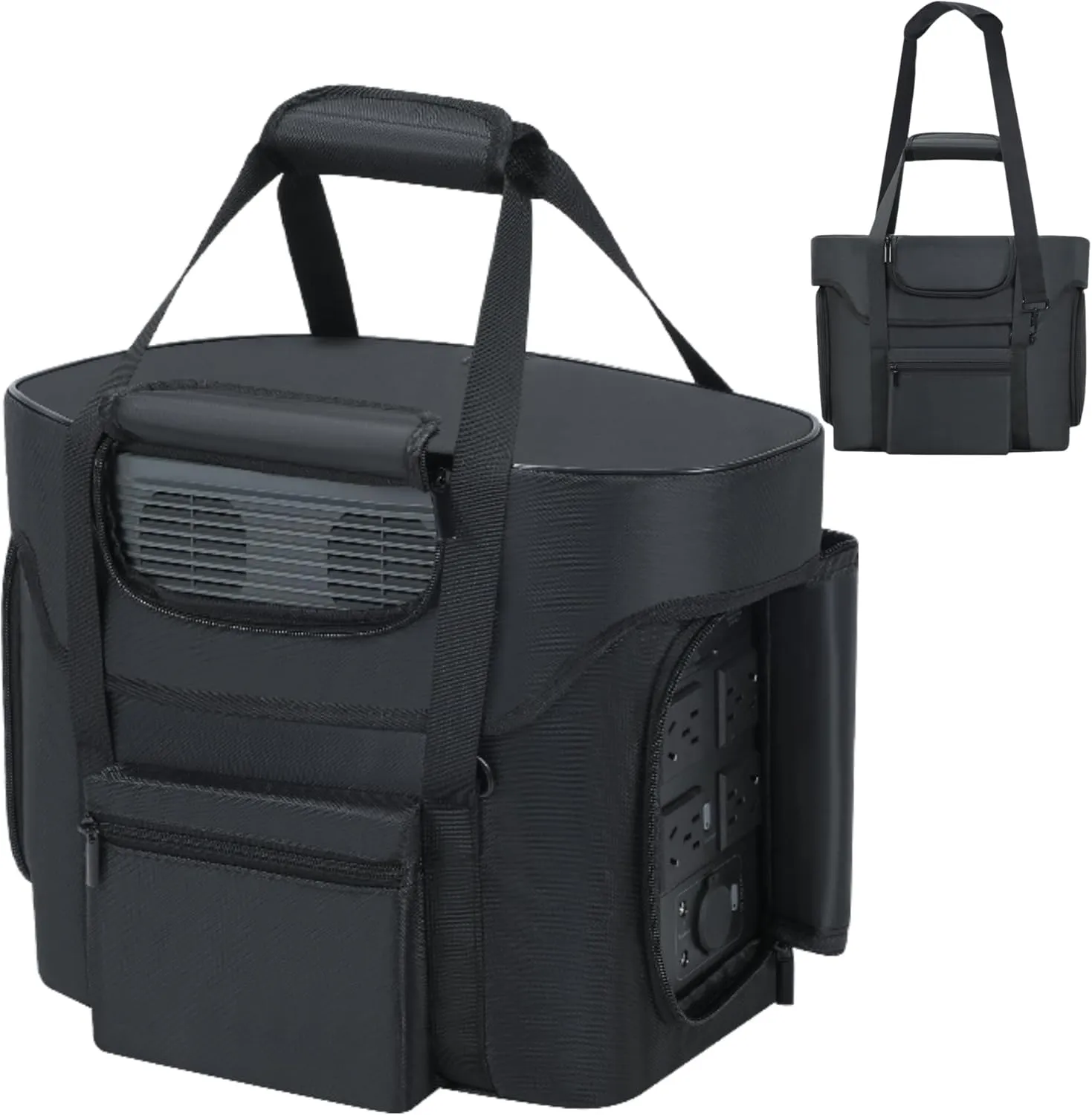 Portable Power Station Bag Compatible with ECOFLOW DELTA 2,for ECOFLOW DELTA 2 Case with Buckle,Storage Case for camping essentials,Soft Generator Cover&Carrying Case Bag for Travel