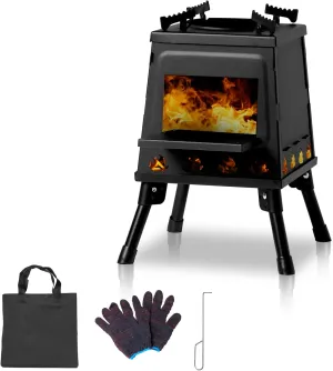 Portable Wood-Burning Camping Stove - High Fuel Efficiency, Multi-Function, and Easy to Carry for Outdoor Adventures