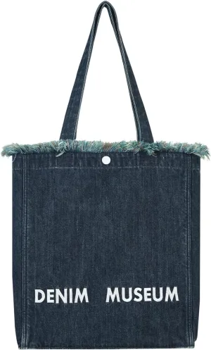 Premium Green Yarn Fringe Boho Designer Women Purse, 2025 Summer Lightweight Foldable Large Denim Tote Bag with Pockets
