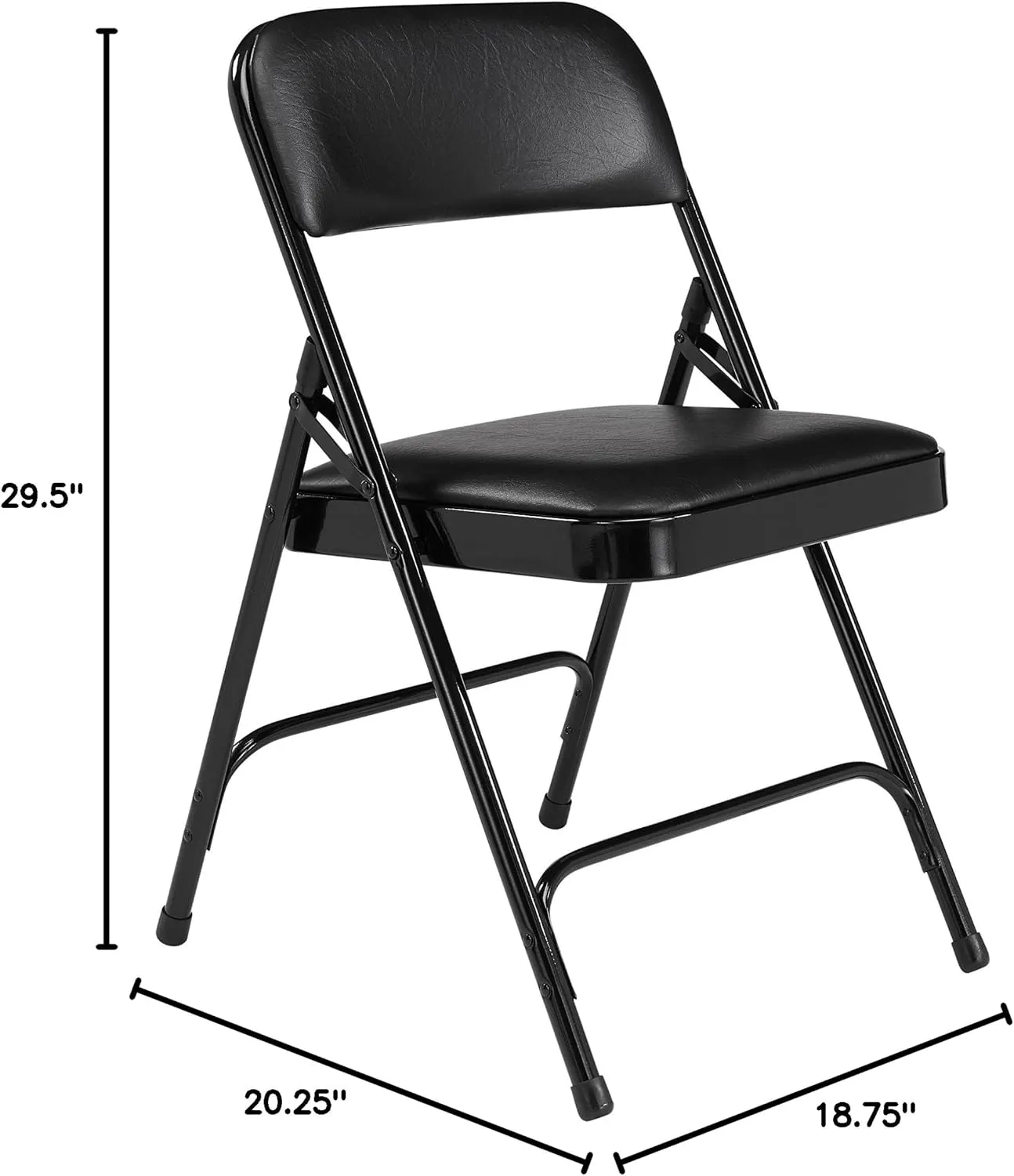 Premium Padded Portable Folding Chairs by National Public Seating – 1200 Series Upholstered, Heavy-Duty Foldable Chairs for Indoor & Outdoor Use – Set of 4, Comfortable & Durable, Beige
