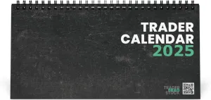 Premium Trader desk Calendar 2025 Standing Flip - Stock Market Planner with FOMC, CPI & PPI Release Dates, Market Holidays & Closures - 10x5 In Compact Trading 2025 Desk Calender - Gifts for Stock Traders