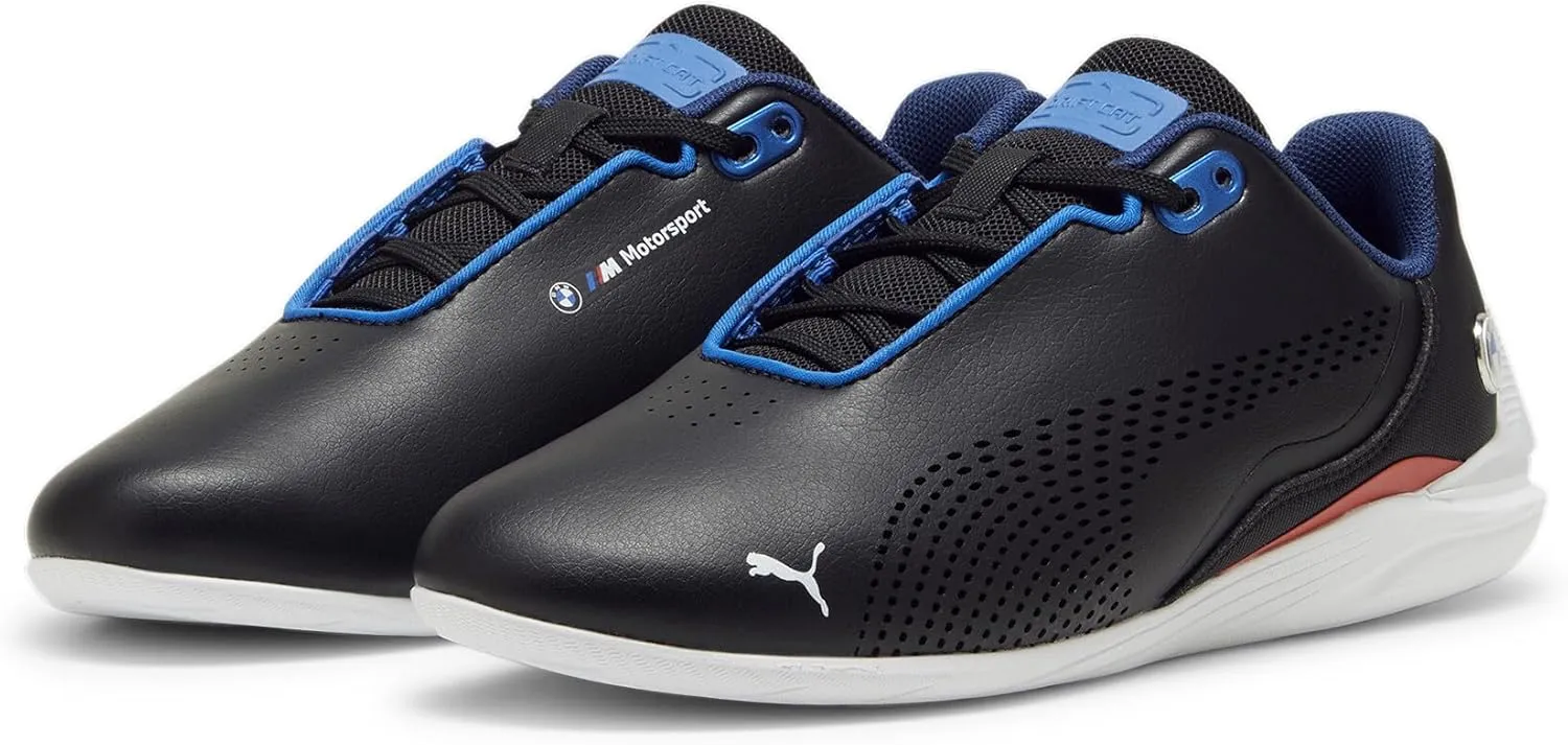 PUMA Unisex-Child Shoes BMW M Motorsport Drift Cat Decima Sneaker, Black-Pro Blue, 4.5 US Big Kid