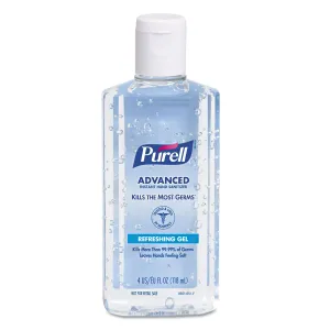 PURELL 965124 Advanced Instant Hand Sanitizer, 4oz Flip-Cap Bottle, 24/Carton