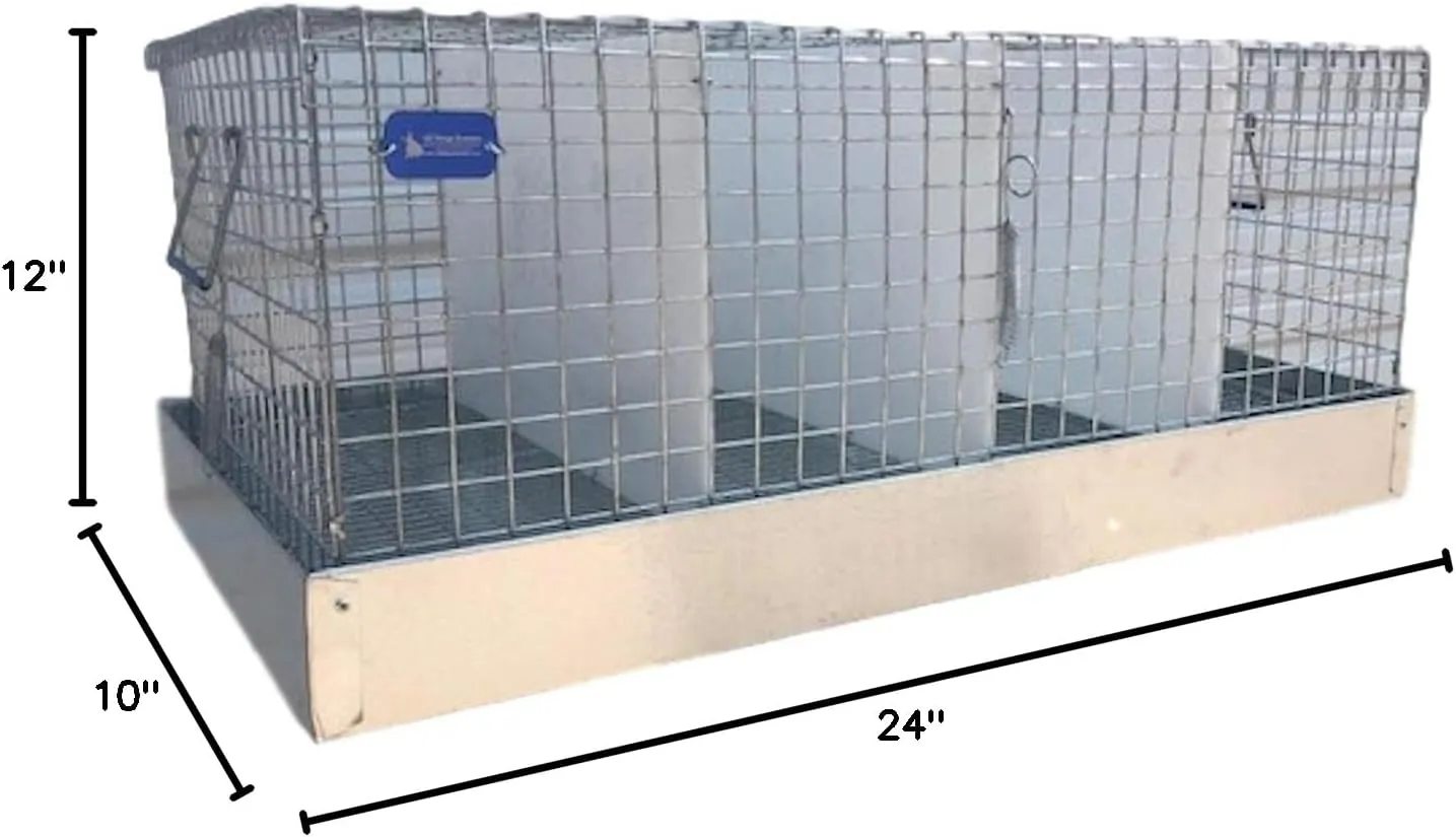 Rabbit Carrier/Transport Cage - 4 Hole (12x24x10)