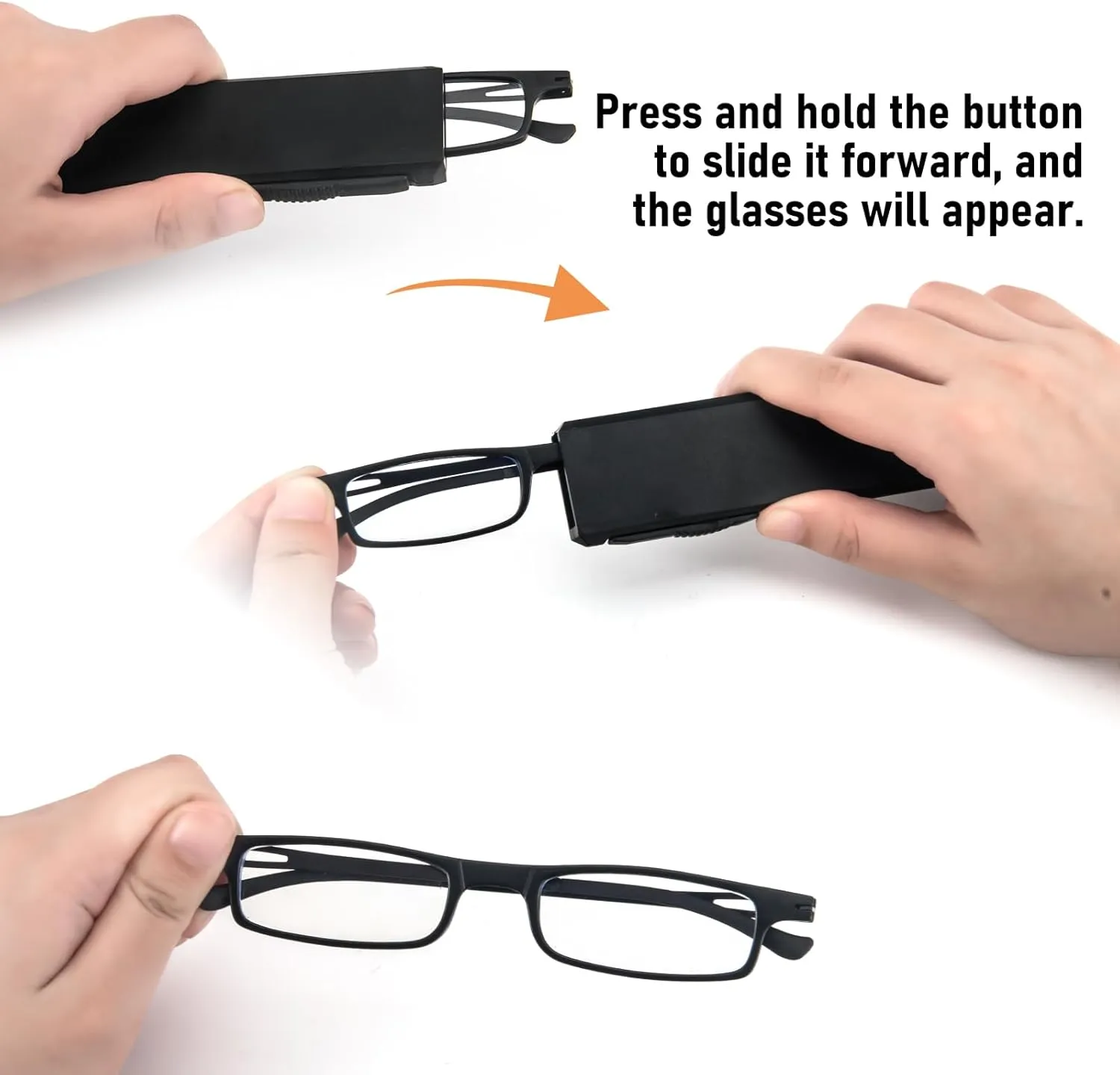 REAVEE Folding Reading Glasses for Men Women Blue Light Blocking Computer Thin Foldable Portable Readers Flat Case