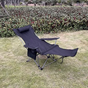 Reclining Beach Chair Backpack Flat Lounge Chair Outdoor Chair Foldable Recliner Adjustable Patio Lounge Side Cup Holder Tray with Headrest and Cup Holders and Outdoor Storage Bag