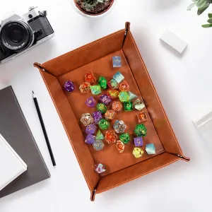 Rectangular "Leather" Folding Dice Tray