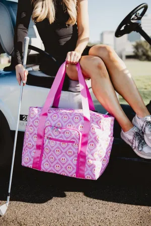 Red Happy Face Foldable Tote