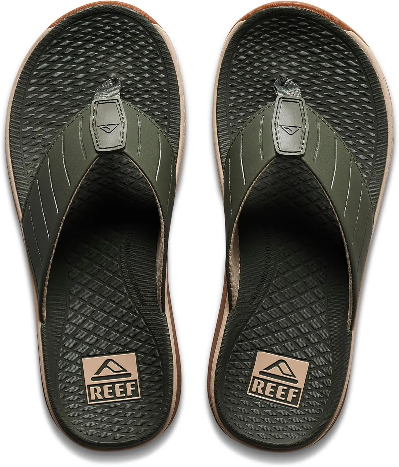 REEF Deckhand Men's Water Friendly Flip Flop, Boat Friendly, No Slip Traction, Quick Dry