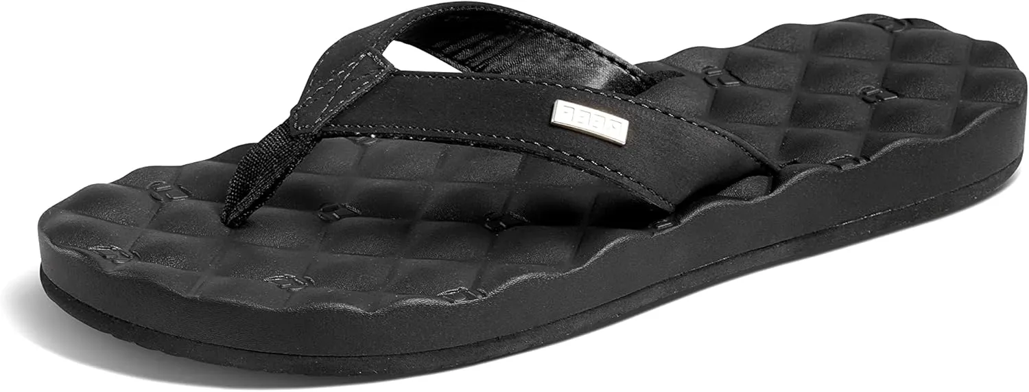 REEF Dreams Women's Flip Flop, Memory Foam Cushion Footbed, Faux Leather Satin Lined Strap