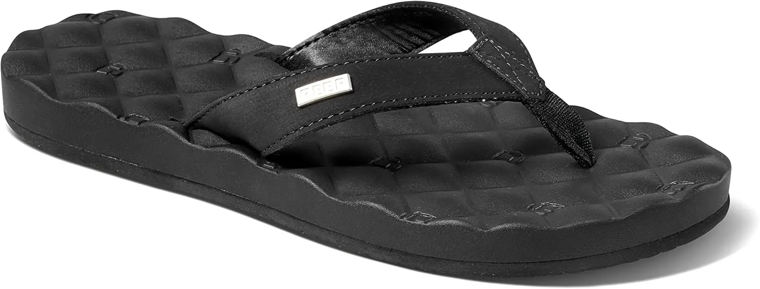 REEF Dreams Women's Flip Flop, Memory Foam Cushion Footbed, Faux Leather Satin Lined Strap