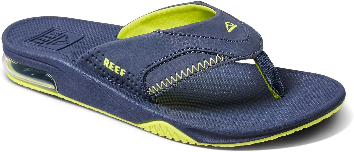 REEF Kids' Fanning Flip Flop, Arch Support, Durable Outsole, Water Friendly