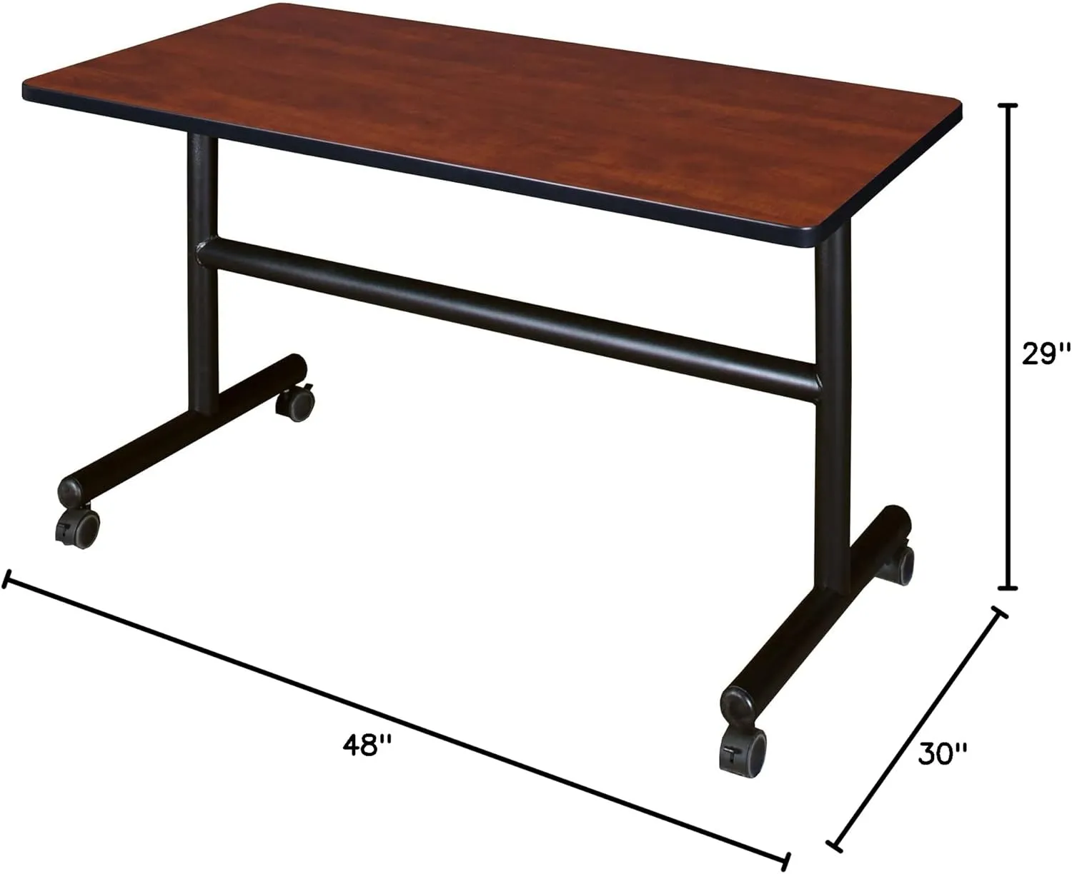 Regency Kobe 48 x 30 in. Flip-Top Training Nesting Table- Cherry