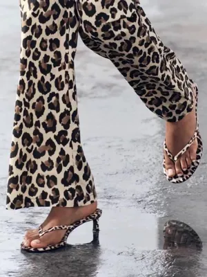 SAFECAMS Women's Kitten Heels Thong Sandals Round Open Toe Flip Flops Comfortable Summer Low Heeled Sandals