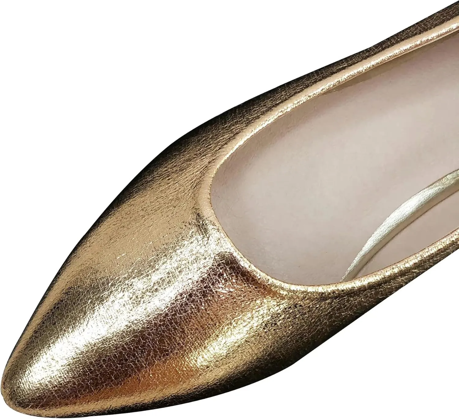 SAILING LU Women's Ballet Flats Black PU Leather Dress Shoes Rhinestone Wedding Glitter Comfortable Pointed Toe Slip on Loafers
