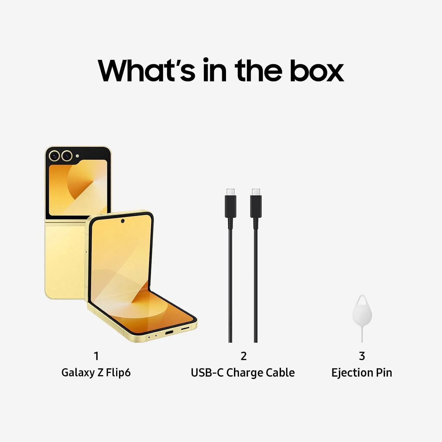 SAMSUNG Galaxy Z Flip 6 AI Cell Phone, 256GB Unlocked Android Smartphone, FlexCam, Photo Assist, Camcorder Mode, Live Interpreter, Foldable Design, 2024, US 1 Yr Manufacturer Warranty, Yellow