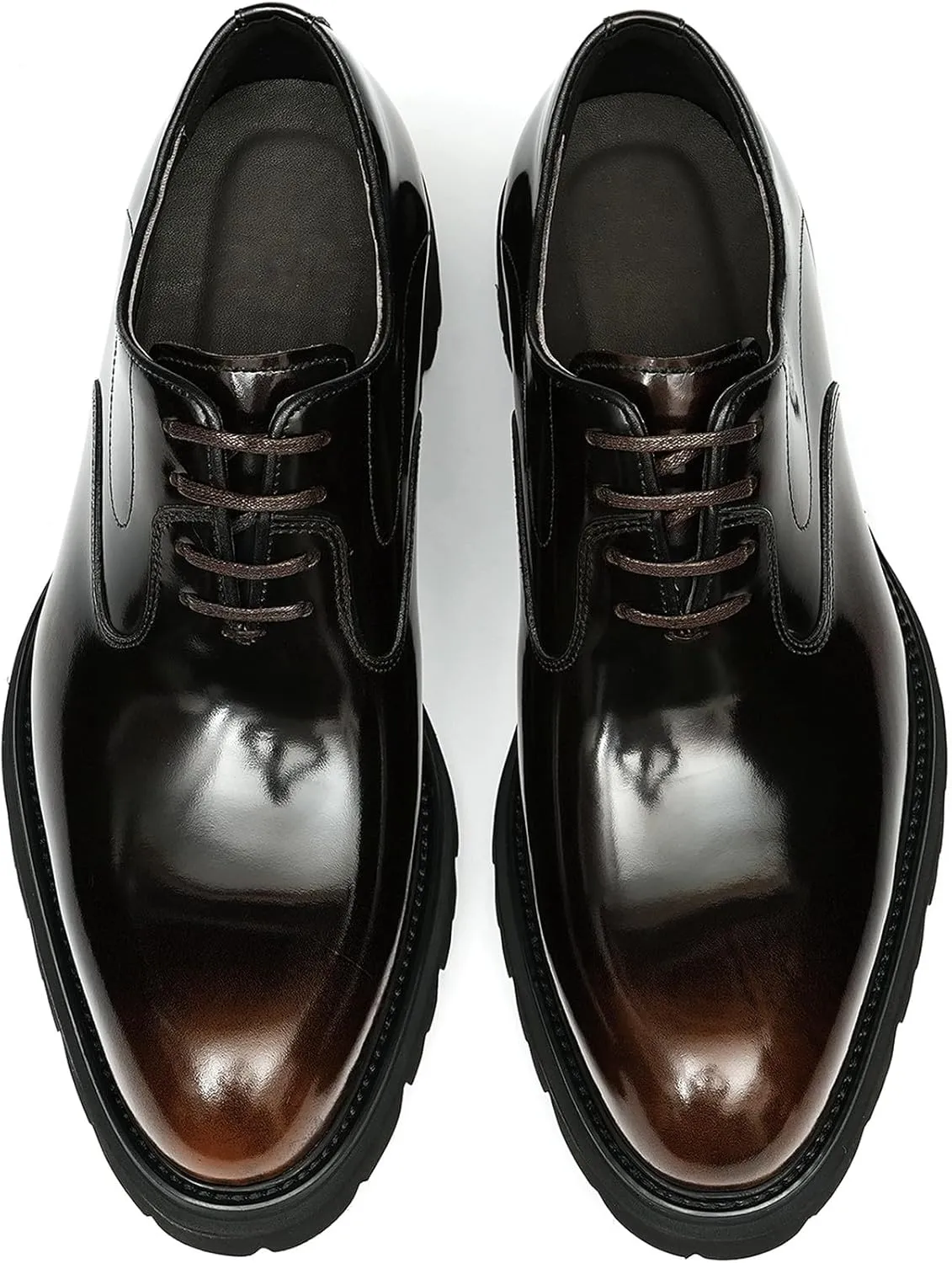 Santimon Men's Oxfords Black Formal Dress Business Shoes Comfort Leather Pionted Toe Derby Casual Shoes for Men