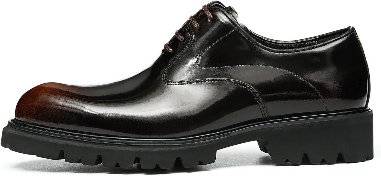 Santimon Men's Oxfords Black Formal Dress Business Shoes Comfort Leather Pionted Toe Derby Casual Shoes for Men