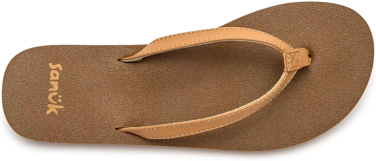 Sanuk Yoga Joy | Flip Flops for Women | Yoga Sandals For Women | Women's Beach Sandals | Memory Foam Footbed