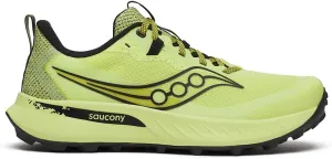 Saucony Men's Peregine 15 Sneaker, Sunny/Black, 11
