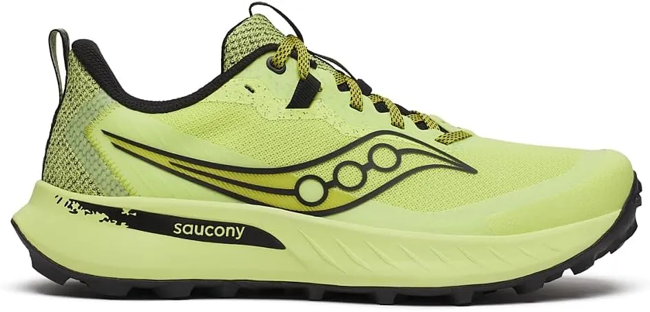 Saucony Men's Peregine 15 Sneaker, Sunny/Black, 11