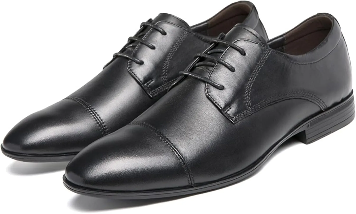 Single Season Formal Shoes for Men Lace Up Crocodile Print Derby Shoes Round Cap Toe Leather Rubber Sole Non Slip Block Heel Classic Very Popular Among Young People