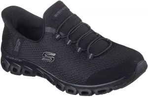 Skechers Women's Glide-Step-Pursuit Hands Free Slip-INS Sneaker, BBK=Black/Black, 10 Wide