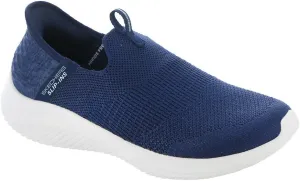 Skechers Women's Hands Free Slip Ins Ultra Flex 3.0 Smooth Step Sneaker, Navy, 11