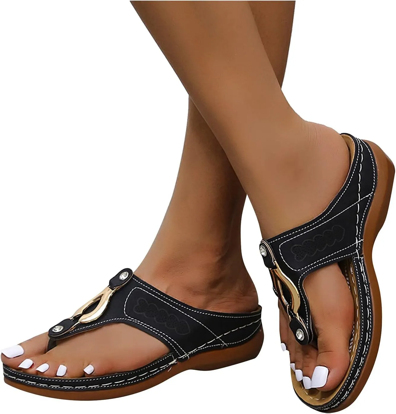 Slippers for Plantar Fasciitis for Women Orthopedic Flip Flops for Men with Arch Support Women Platform Sandals Ankle Strap Heels for Women Plantar Fasciitis Shoes Women Sandals Womens Strappy Heels