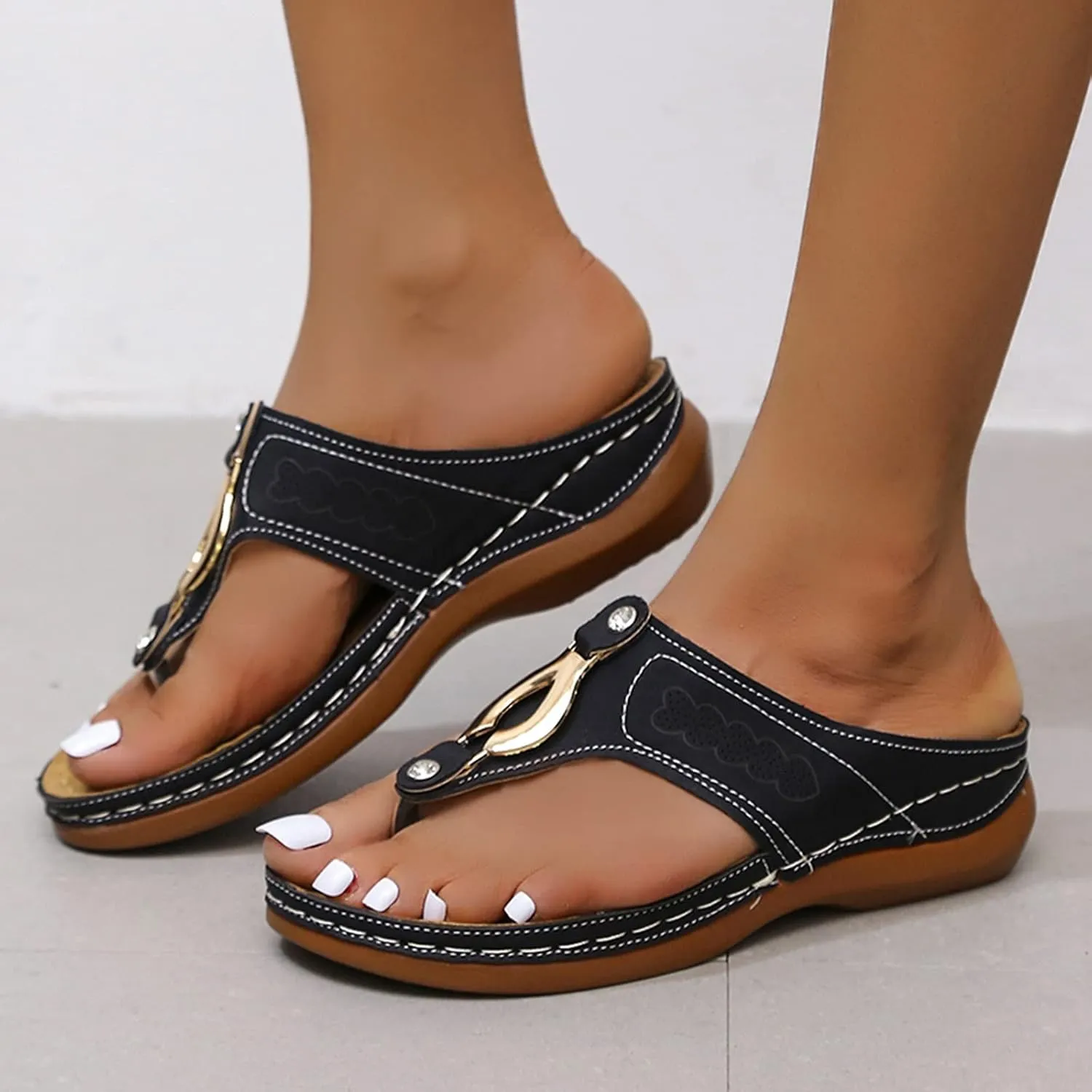 Slippers for Plantar Fasciitis for Women Orthopedic Flip Flops for Men with Arch Support Women Platform Sandals Ankle Strap Heels for Women Plantar Fasciitis Shoes Women Sandals Womens Strappy Heels