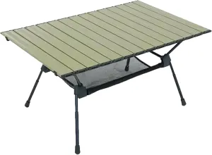 SOBOUR Camping Table with Storage Aluminum Camping Table Roll Up Tables for Camping with Carry Bag Multi-Purpose for Camping Hiking