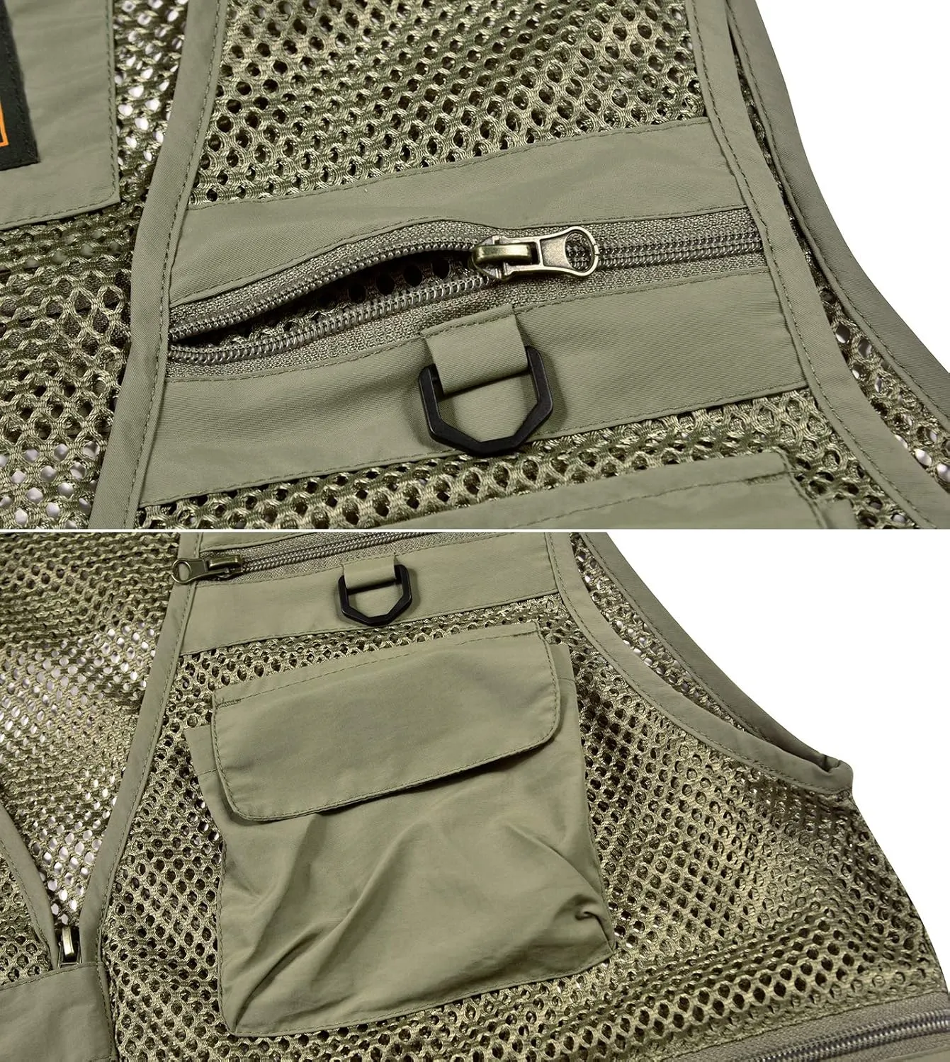 Spanye Mens Fishing Hunting Vest Outdoor Travel Utility Vest Tactical Work Jacket Multi Pocket