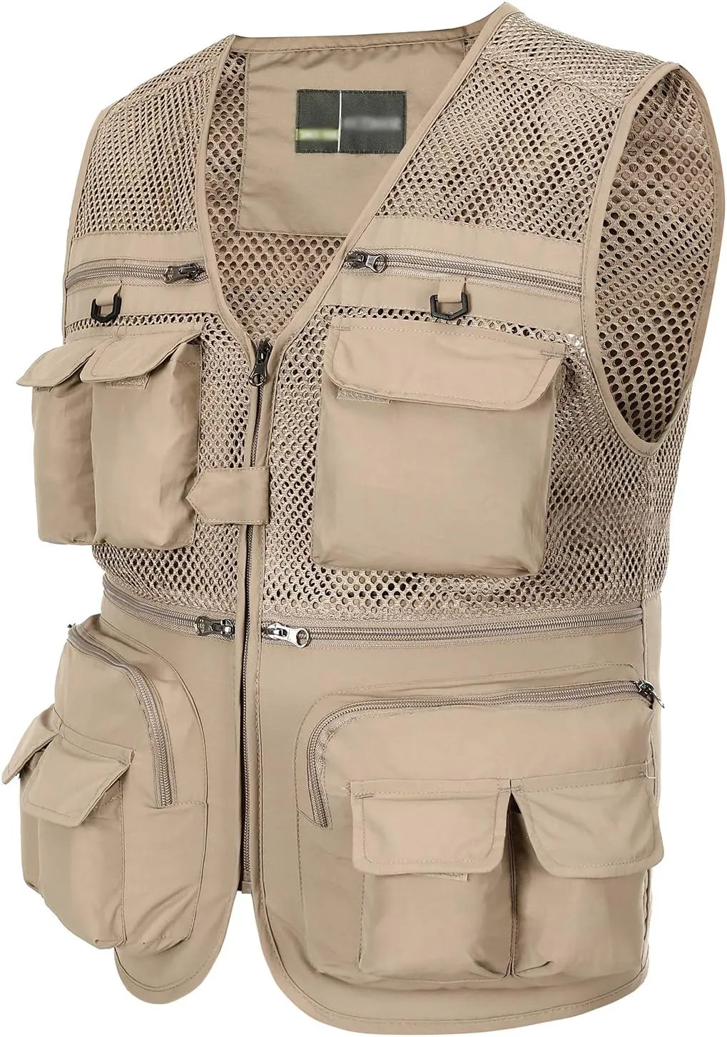 Spanye Mens Fishing Hunting Vest Outdoor Travel Utility Vest Tactical Work Jacket Multi Pocket