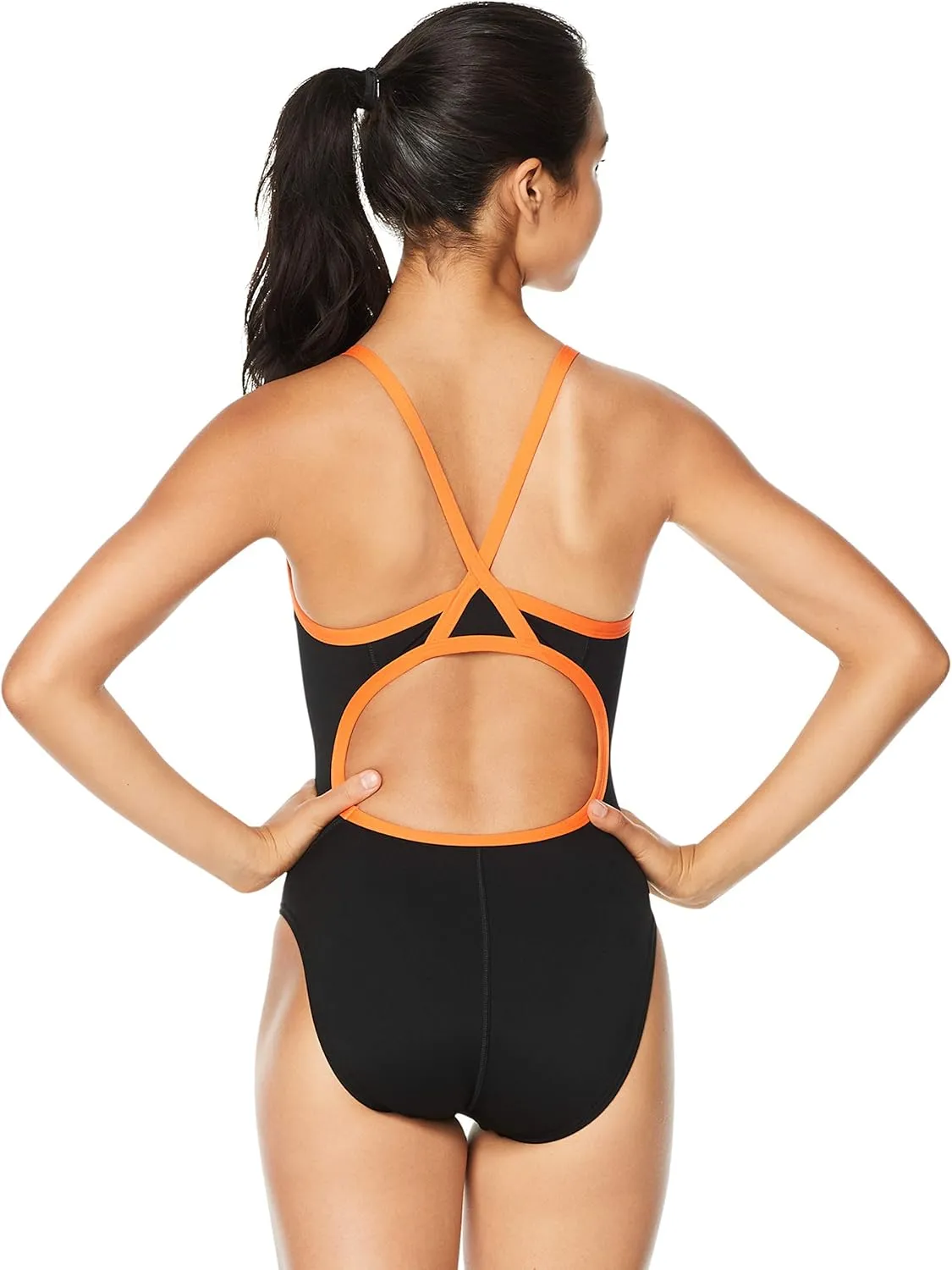 Speedo Women's Swimsuit One Piece Endurance  Flyback Solid Adult Team Colors