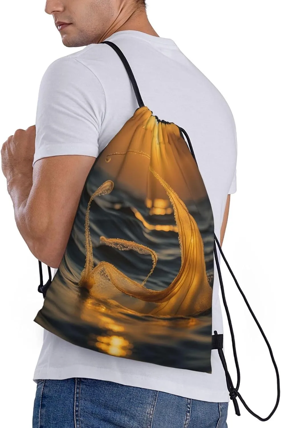 SSIMOO Mermaid Tail Drawstring Gym Bag For Fitness And Outdoor Activities,The Great Choice