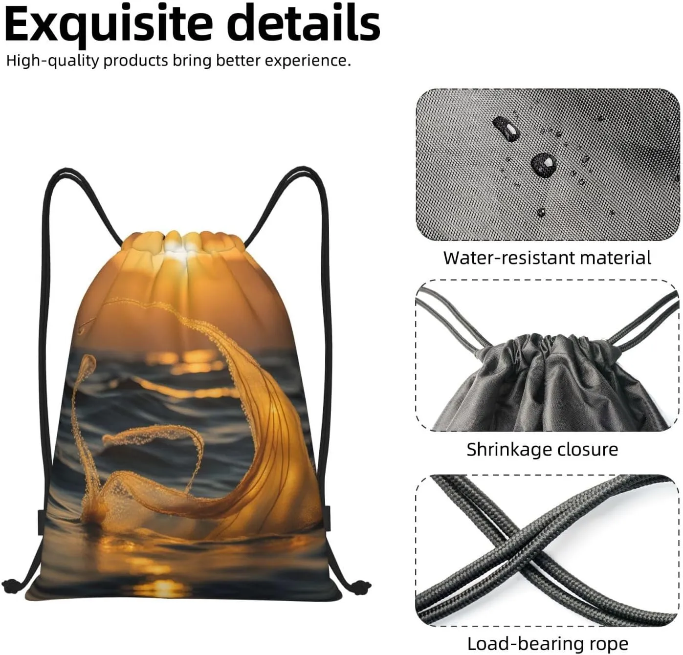 SSIMOO Mermaid Tail Drawstring Gym Bag For Fitness And Outdoor Activities,The Great Choice