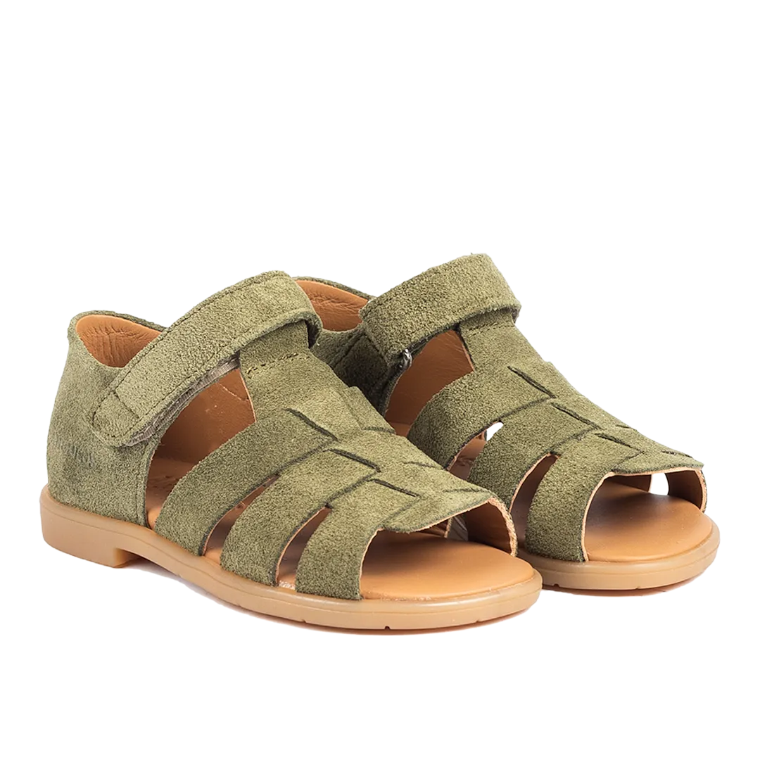 Starter sandal with open toe and velcro closure