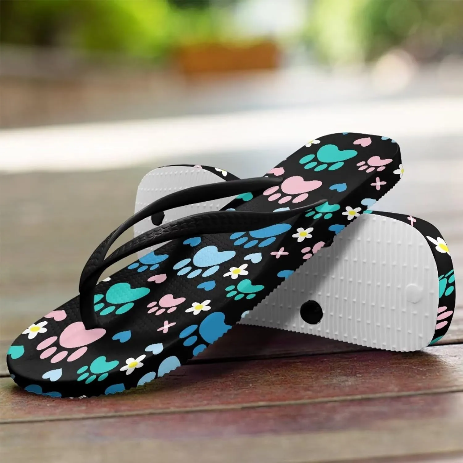 Summer Slides for Women Non Slip EVA Sole Pool Sandals with Shock Resistant Quick-Dry Beach Flip Flops