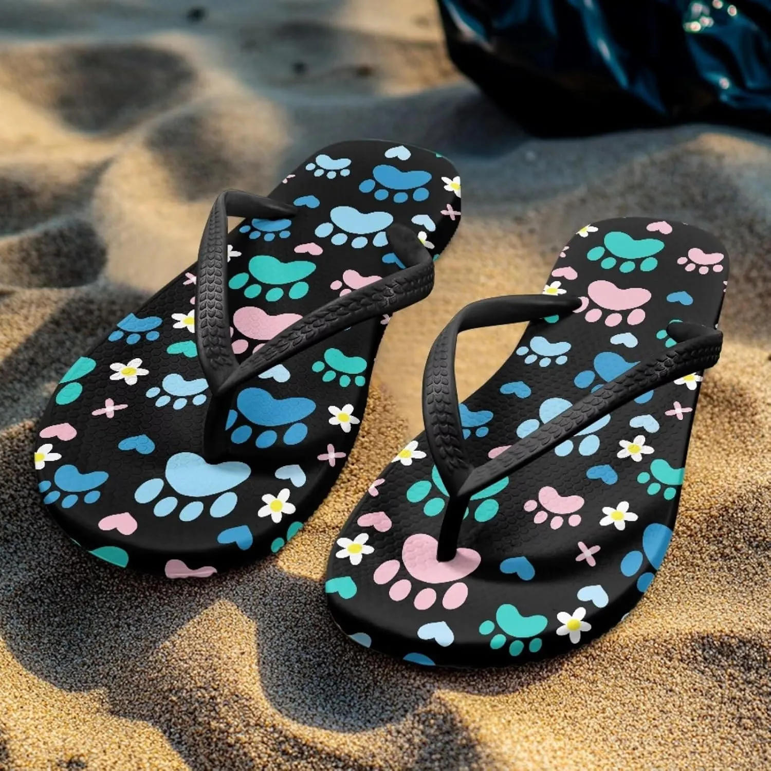 Summer Slides for Women Non Slip EVA Sole Pool Sandals with Shock Resistant Quick-Dry Beach Flip Flops