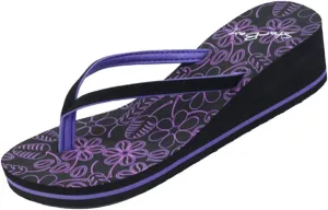 Sunville Women's Wedge Canvas Thong Sandal