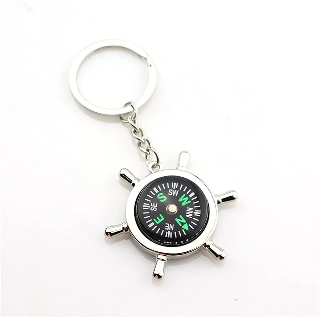 Survival Compass Key Chain Outdoor Camping Hiking Compass Navigator Riding Tool Carabiner Climbing Equipment