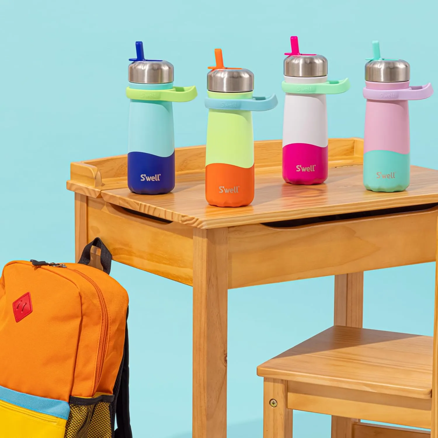 S'well Stainless Steel Traveler with Flip Straw Lid, 16oz, Dragonfruit, Triple Layered Vacuum Insulated Containers Keeps Drinks Cold for 24 Hours, BPA Free, Easy Carrying On the Go