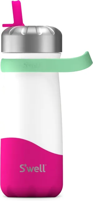 S'well Stainless Steel Traveler with Flip Straw Lid, 16oz, Dragonfruit, Triple Layered Vacuum Insulated Containers Keeps Drinks Cold for 24 Hours, BPA Free, Easy Carrying On the Go