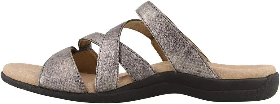 Taos Double U Premium Leather Women's Sandal - Stylish Adjustable Strap Design with Arch Support, Cooling Gel Padding for All-Day Enjoyment and Walking Comfort