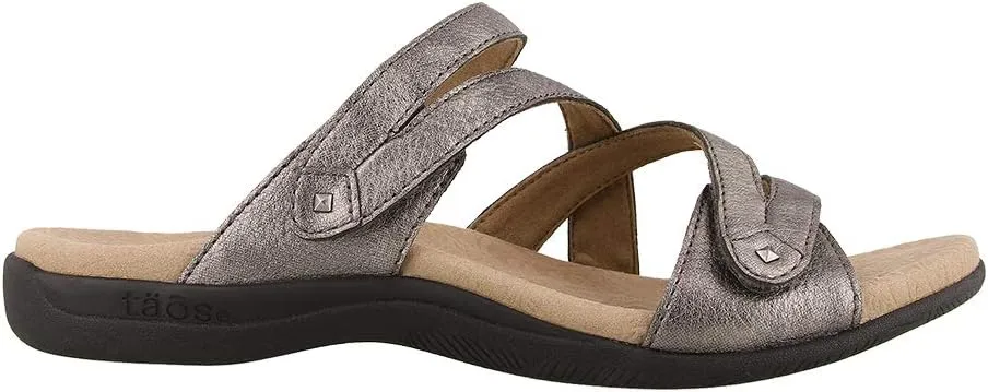 Taos Double U Premium Leather Women's Sandal - Stylish Adjustable Strap Design with Arch Support, Cooling Gel Padding for All-Day Enjoyment and Walking Comfort