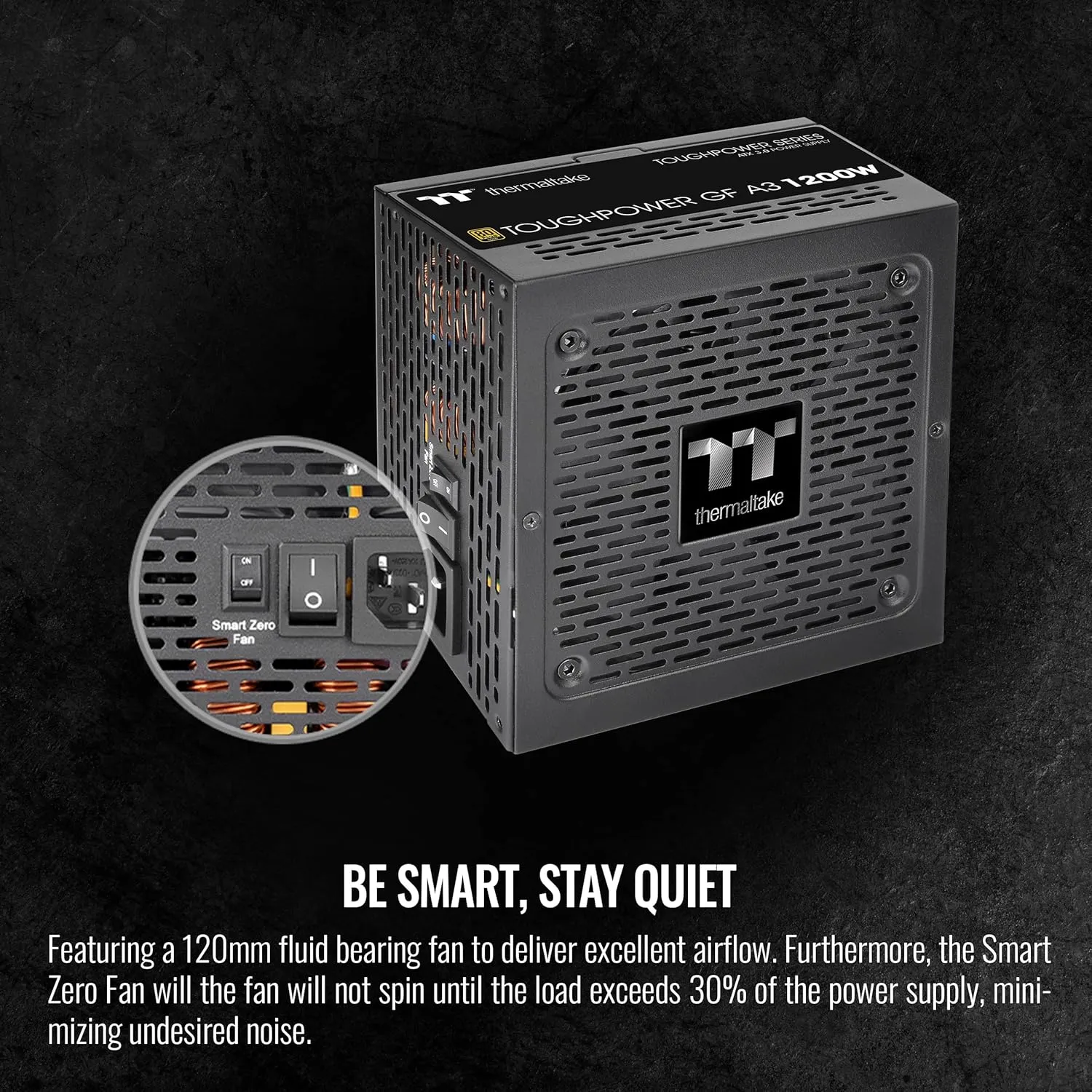 Thermaltake Toughpower GF A3 1200W, True 600W 12VHPWR Connectors on PSU & NVIDIA RTX 40 Series, ATX 3.0/PCI-E 5.0, 80  Gold, SLI/Crossfire Ready Power Supply, PS-TPD-1200FNFAGU-L, 10 Year Warranty