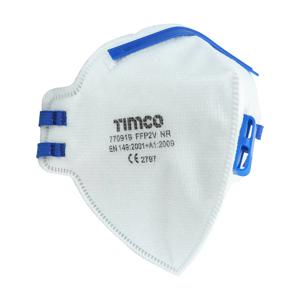 TIMCO FFP2 Fold Flat Valved Masks - One Size (3pcs)