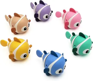 Tipmant Cute Baby Toddler Wind Up Toy Animal Fish Car Vehicle Driving on Ground Kids Birthday Gifts - 6 Pack
