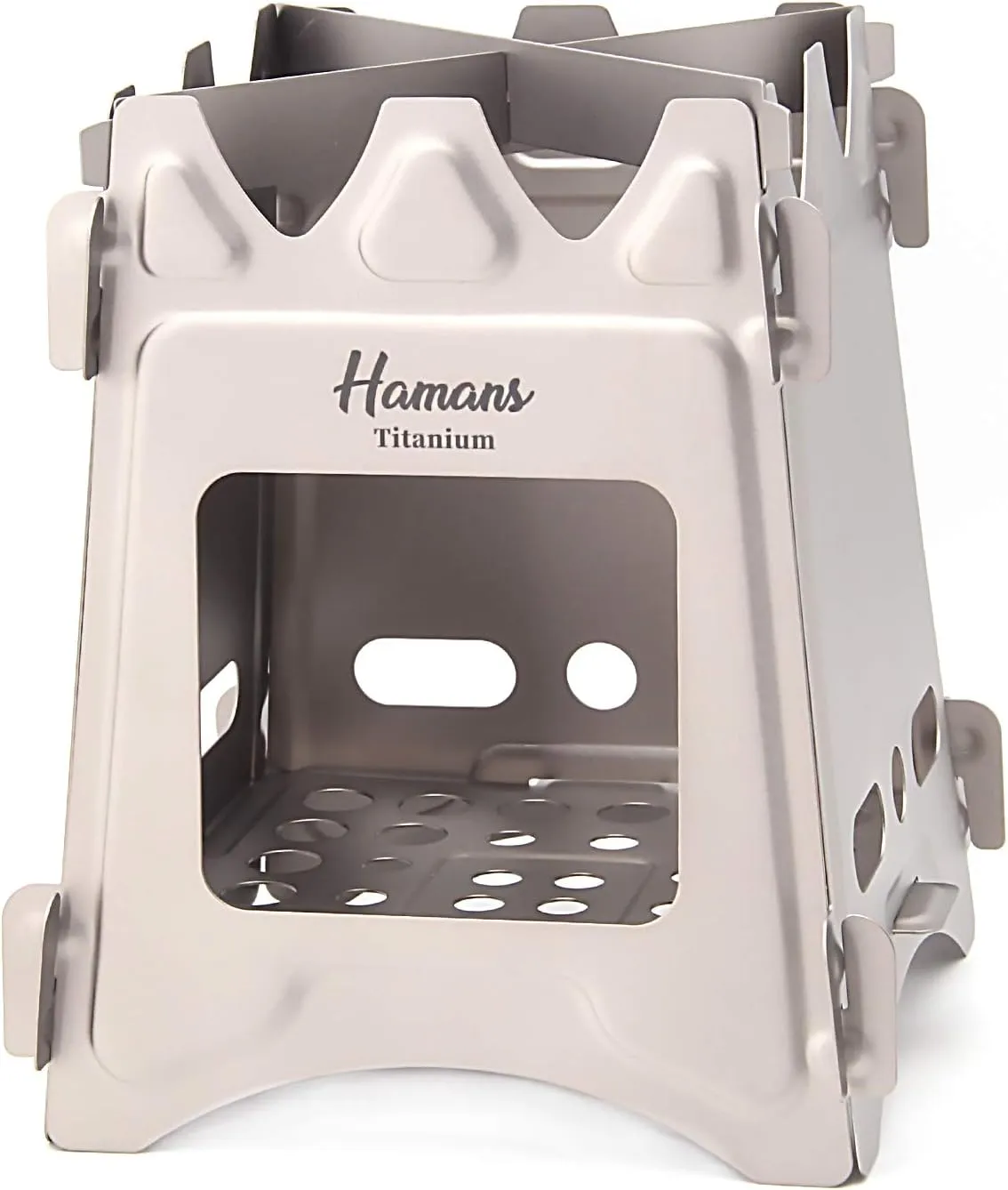 Titanium Wood Burning Stove, Camping Stove, Foldable Titanium Portable Backpacking Stove for Outdoor Camping Picnic BBQ